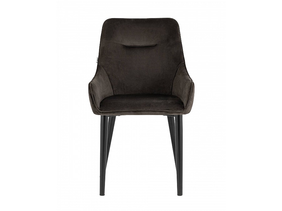 Стул Джоан велюр тёмно-коричневый