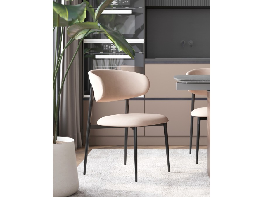 Стул Килиан велюр молочный