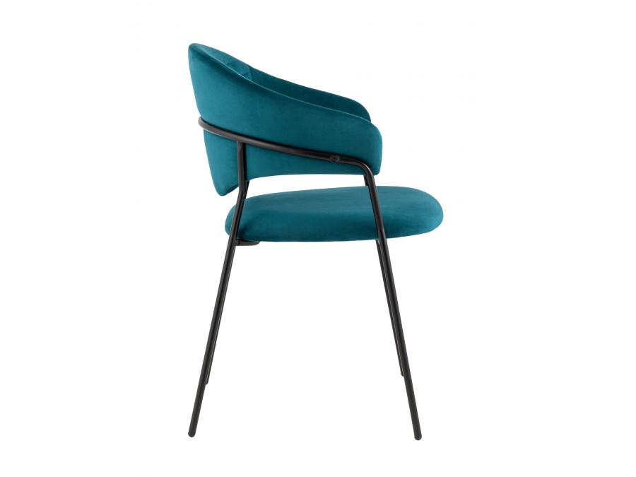 Стул Алексис велюр сине-зелёный