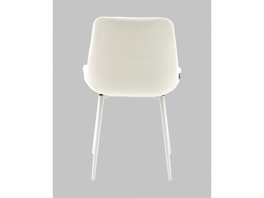 Стул Флекс N светло-бежевый белые ножки