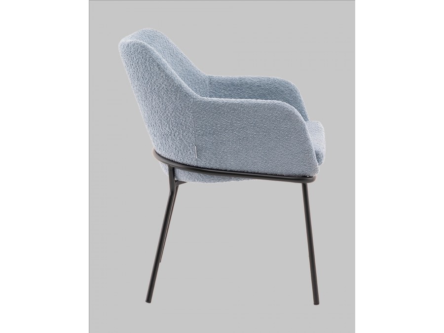 Стул с подлокотниками Кози new ткань букле синий