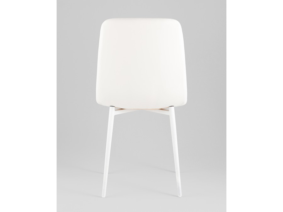 Стул Одди NEW экокожа белый белые ножки