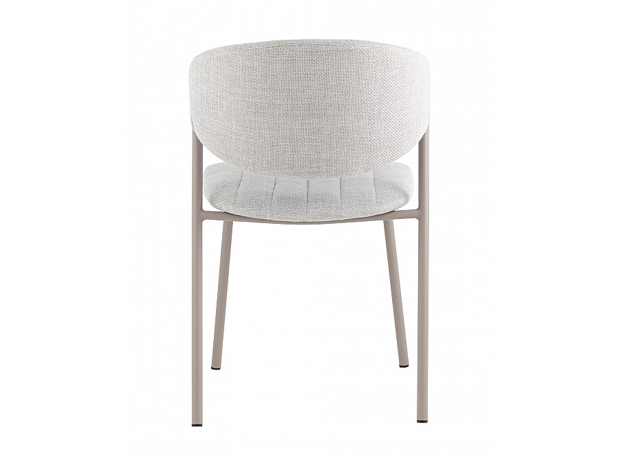 Стул Харпер ткань рогожка серо-голубой каркас серый матовый