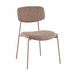 Стул Doe без подлокотников коричневый бежевые ножки