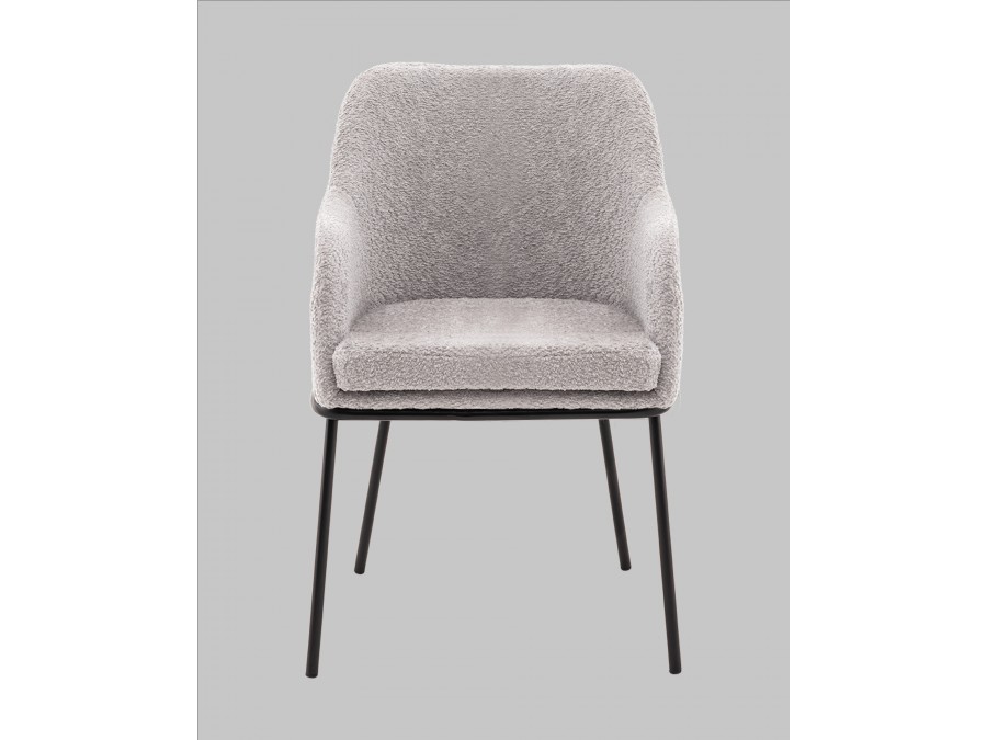 Стул с подлокотниками Кози new ткань букле серый