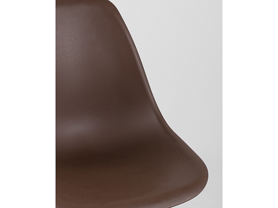 Стул Eames Style DSW коричневый (разборный каркас)