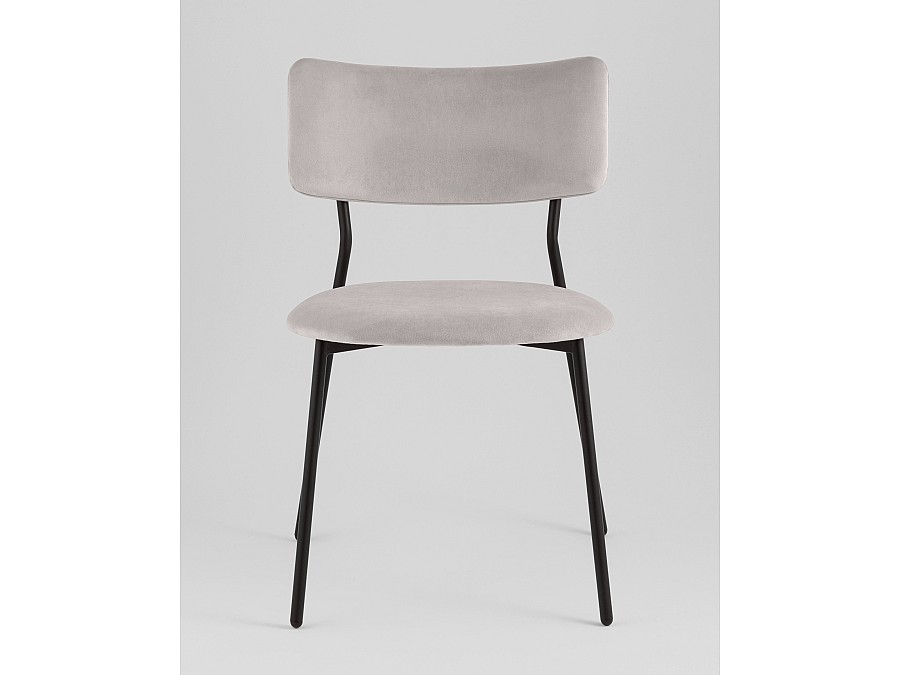 Стул Амелия велюр светло-серый