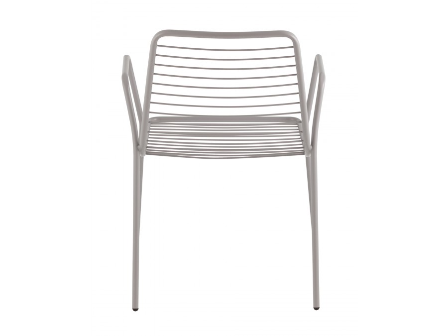 Стул с подлокотниками Дели металл серый