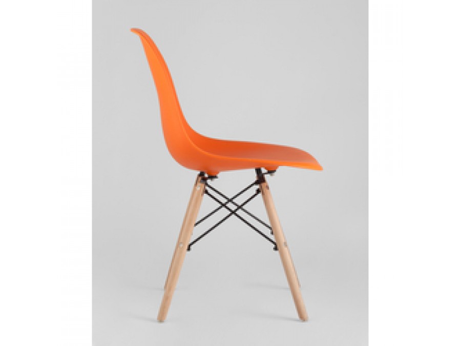 Стул Eames Style DSW оранжевый (разборный каркас)