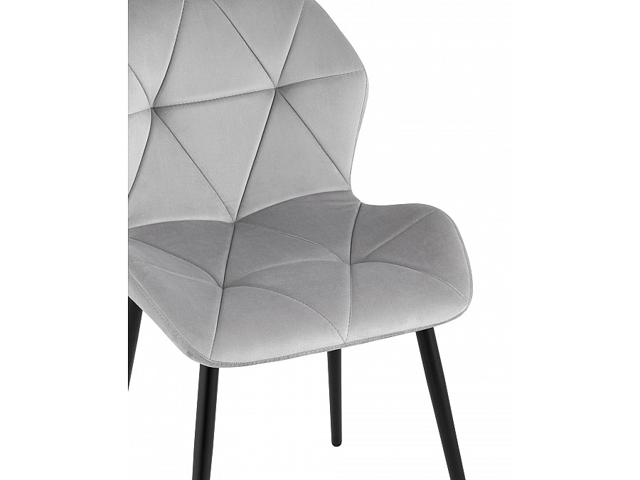 Стул Эдвин велюр серый