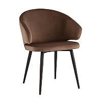 Стул с подлокотниками Codo велюр коричневый