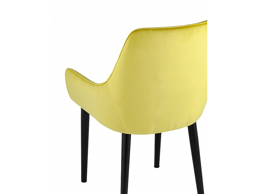 Стул Джоан велюр жёлтый