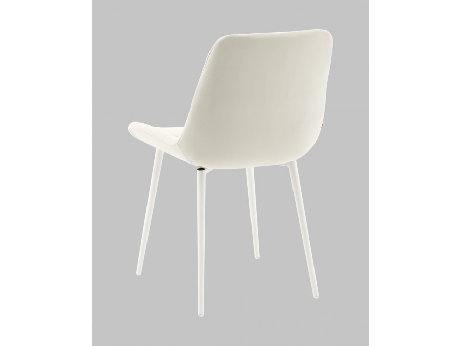 Стул Флекс N светло-бежевый белые ножки