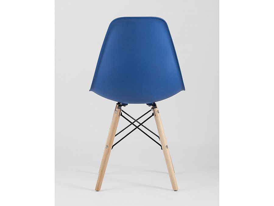 Стул Eames Style DSW синий (разборный каркас)