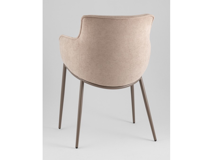 Стул Твигги велюр бежевый, каркас бежево-серый