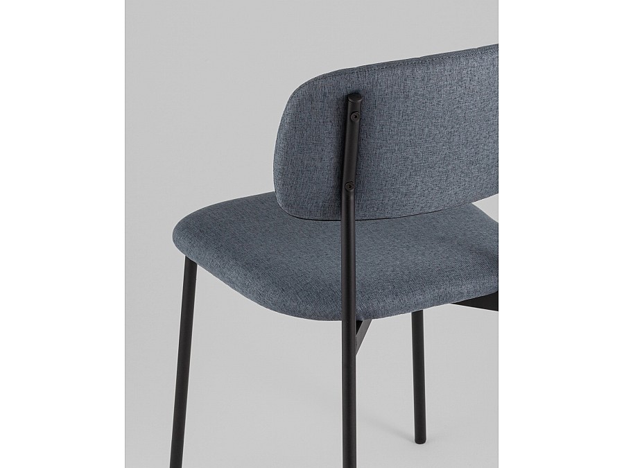 Стул Майло рогожка серо-синий