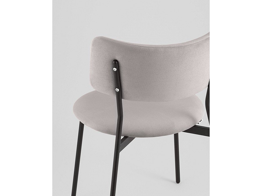 Стул Амелия велюр светло-серый