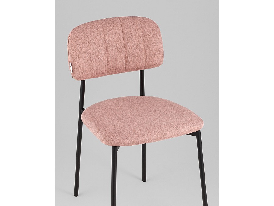 Стул Майло рогожка розовый