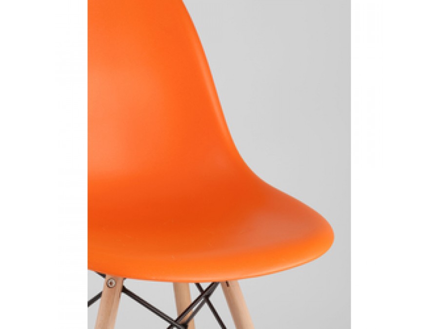 Стул Eames Style DSW оранжевый (разборный каркас)