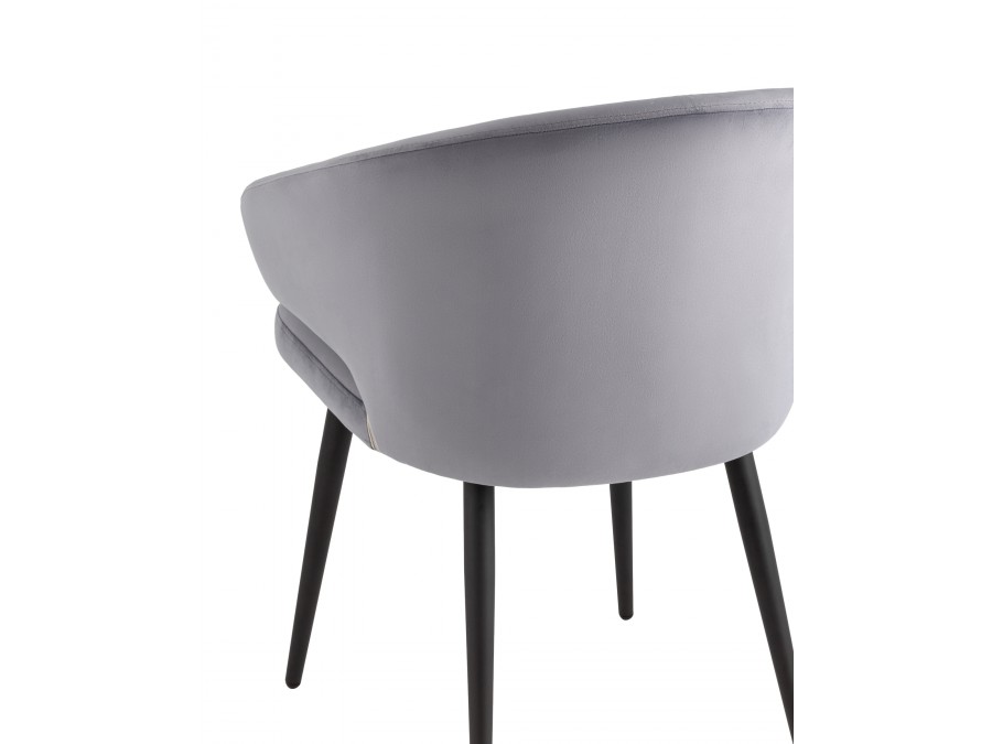 Стул с подлокотниками Codo велюр серый