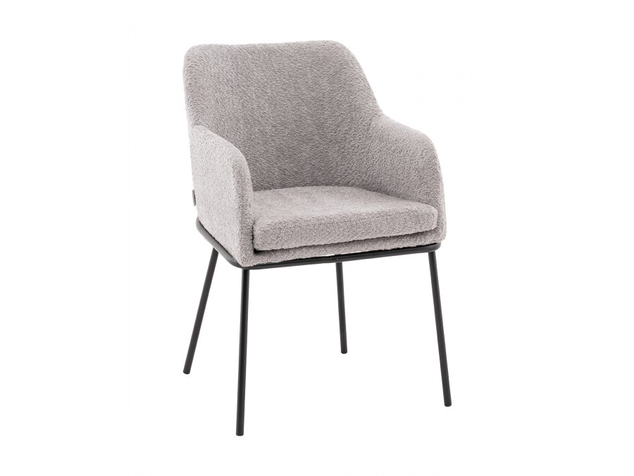 Стул с подлокотниками Кози new ткань букле серый