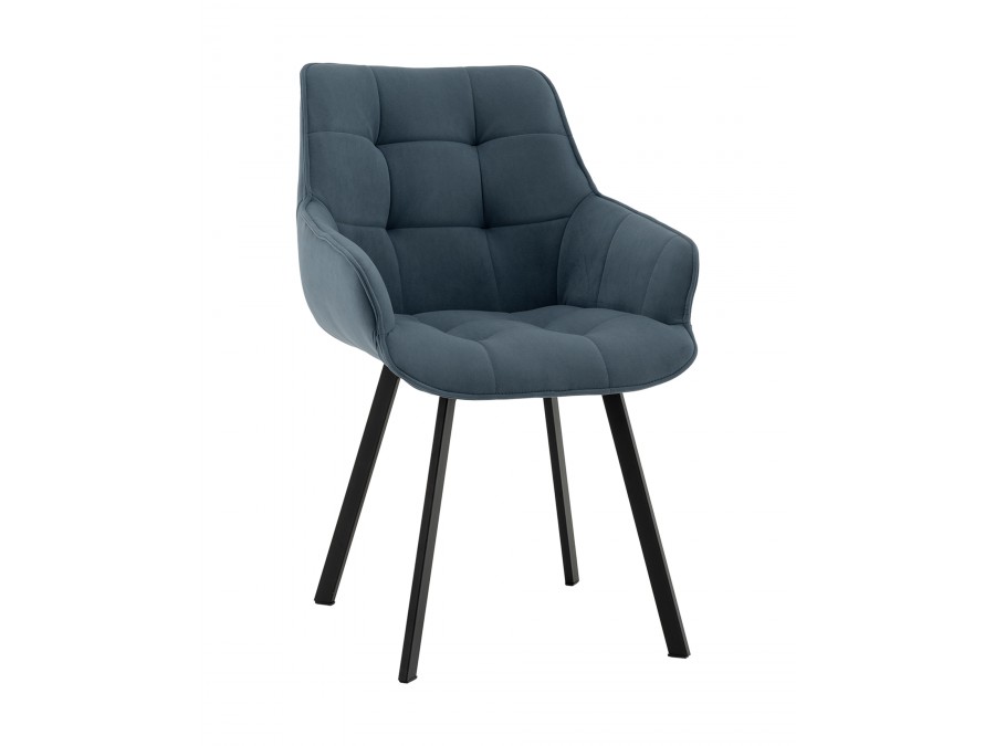 Стул Амальри велюр серо-синий