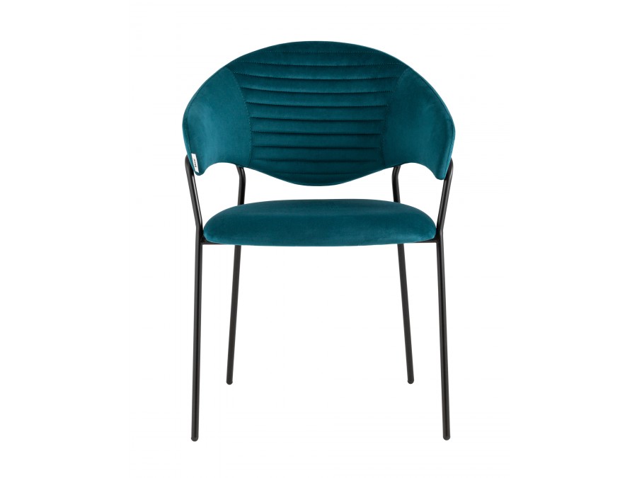 Стул Алексис велюр сине-зелёный