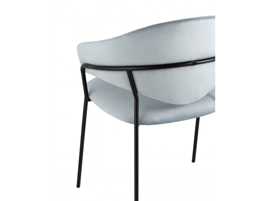 Стул Алексис велюр пыльно-голубой