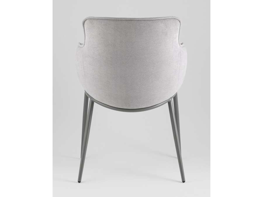 Стул Твигги велюр серый, каркас серый