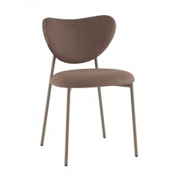 Стул Rina велюр коричневый каркас бежево-серый