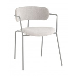 Стул Дженни букле светло-серый каркас серый муар