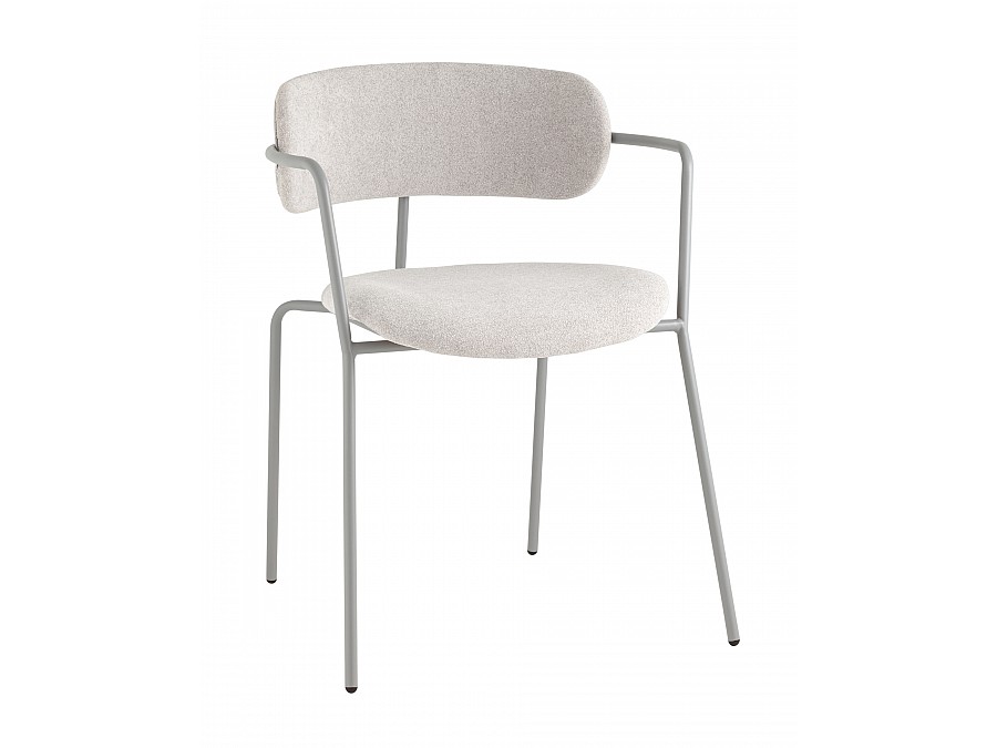 Стул Дженни букле светло-серый каркас серый муар