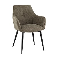 Стул обеденный Lynet рогожка серо-зеленый