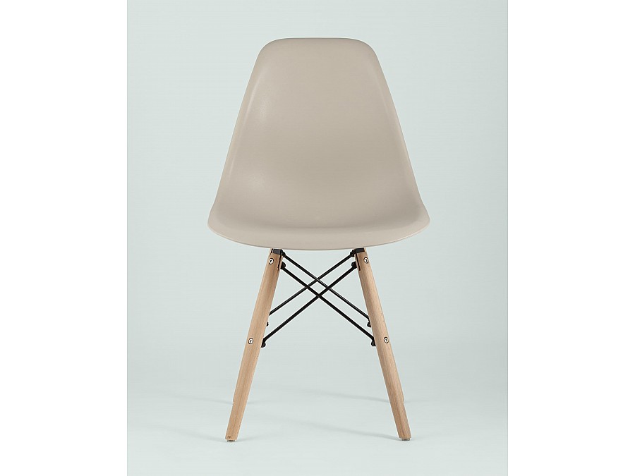 Стул Eames Style DSW бежевый (разборный каркас)