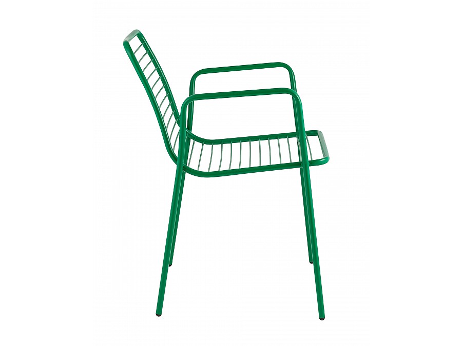 Стул с подлокотниками Дели металл зеленый