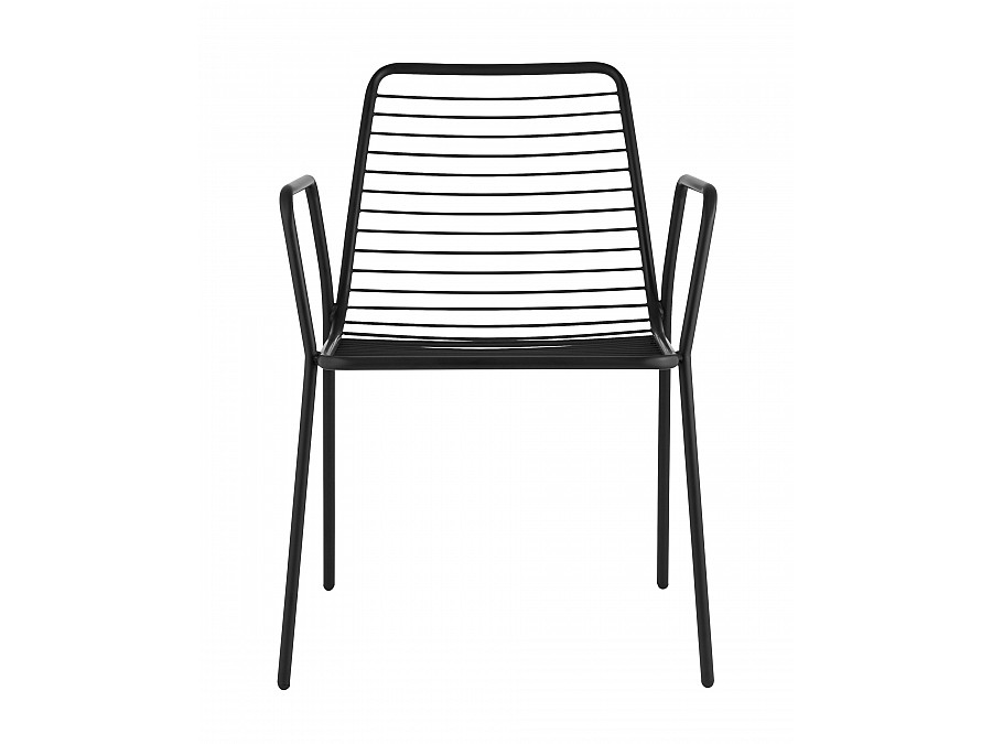 Стул с подлокотниками Дели металл черный