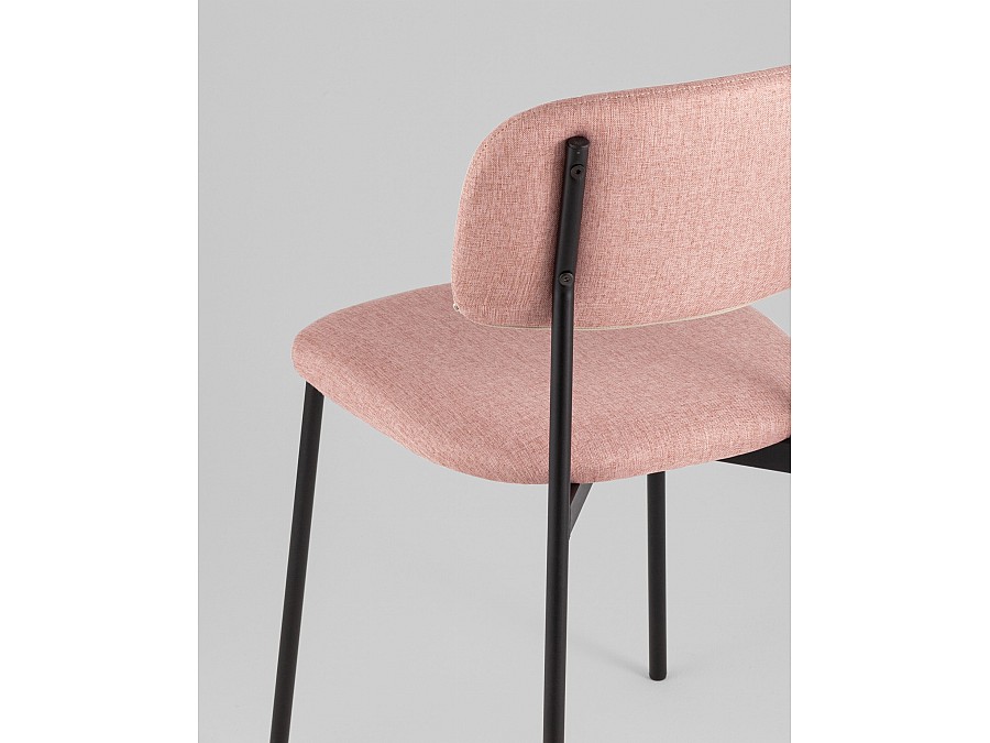 Стул Майло рогожка розовый