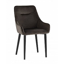 Стул Джоан велюр тёмно-коричневый