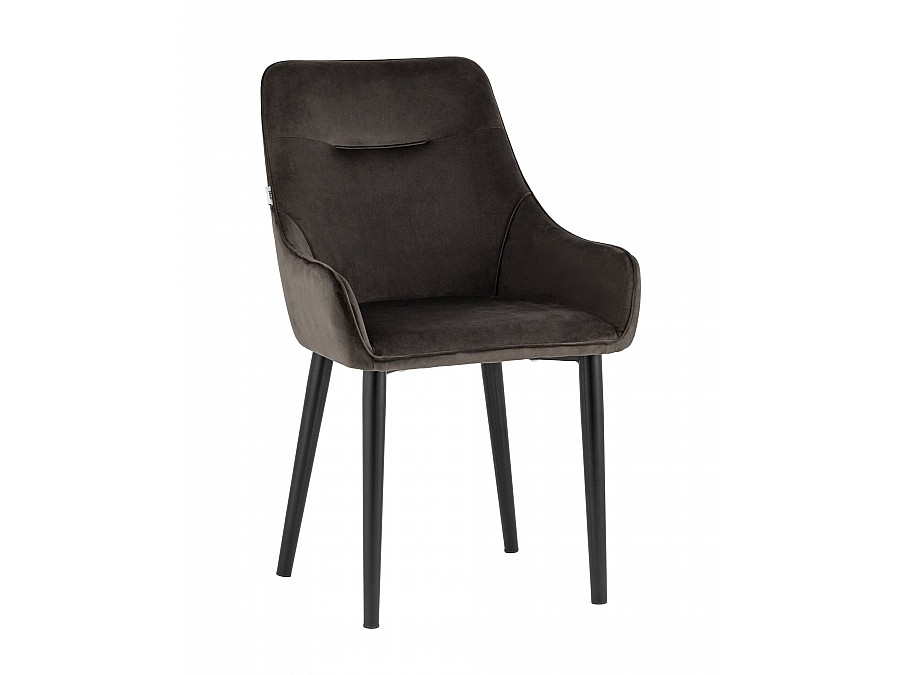 Стул Джоан велюр тёмно-коричневый