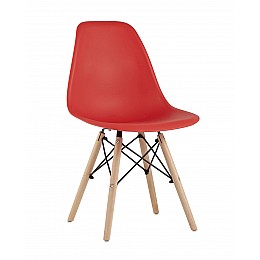 Стул Eames Style DSW красный (разборный каркас)