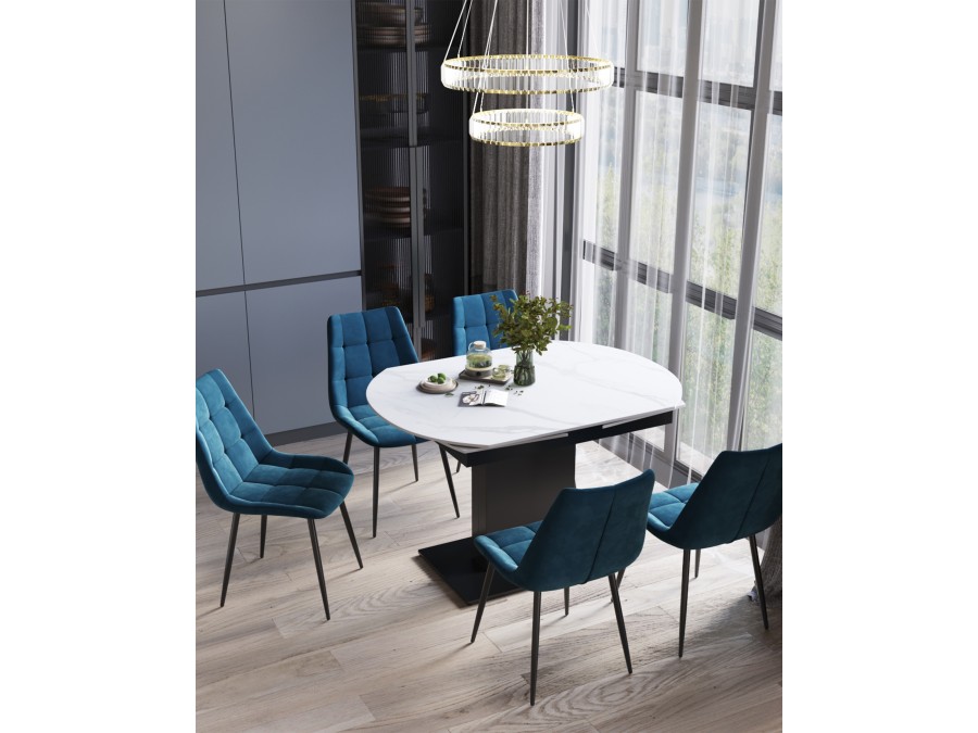 Стул Флекс New велюр сине-зеленый