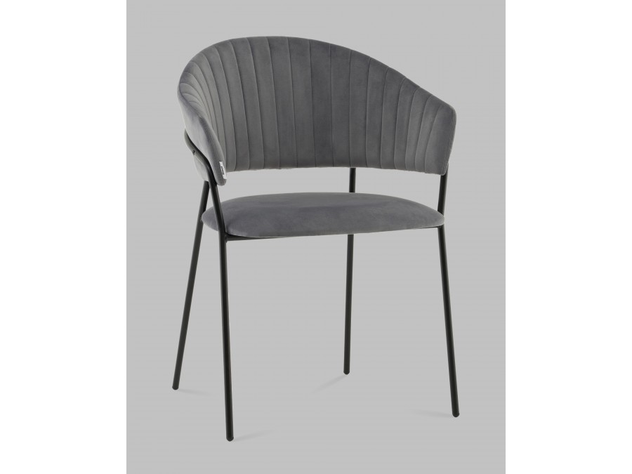 Стул Бруно NEW велюр серый