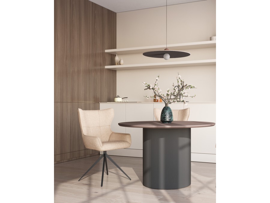 Стул Carlene вращающийся бежевый