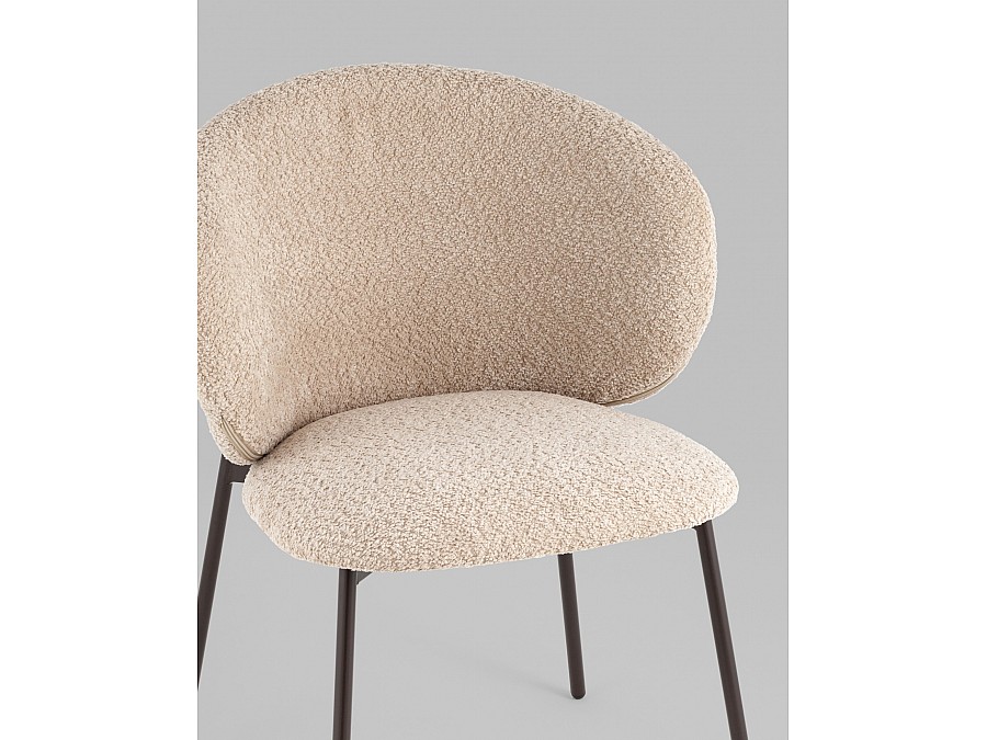 Стул Блейз букле капучино каркас серо-коричневый