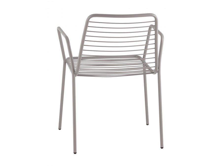 Стул с подлокотниками Дели металл серый