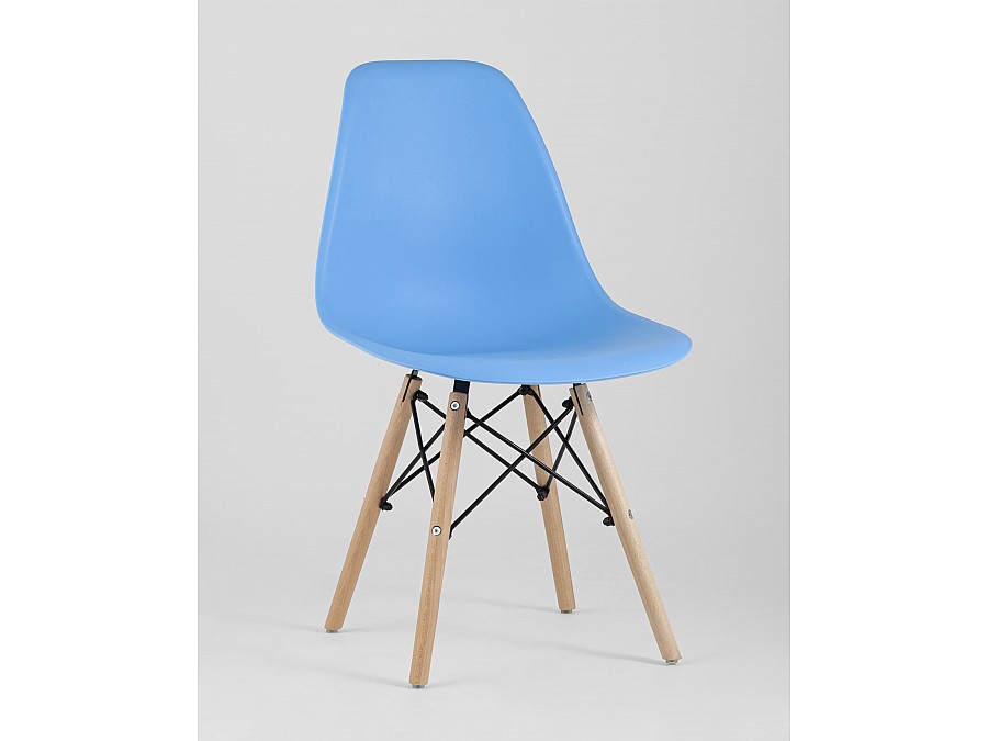 Стул Eames Style DSW голубой (разборный каркас)