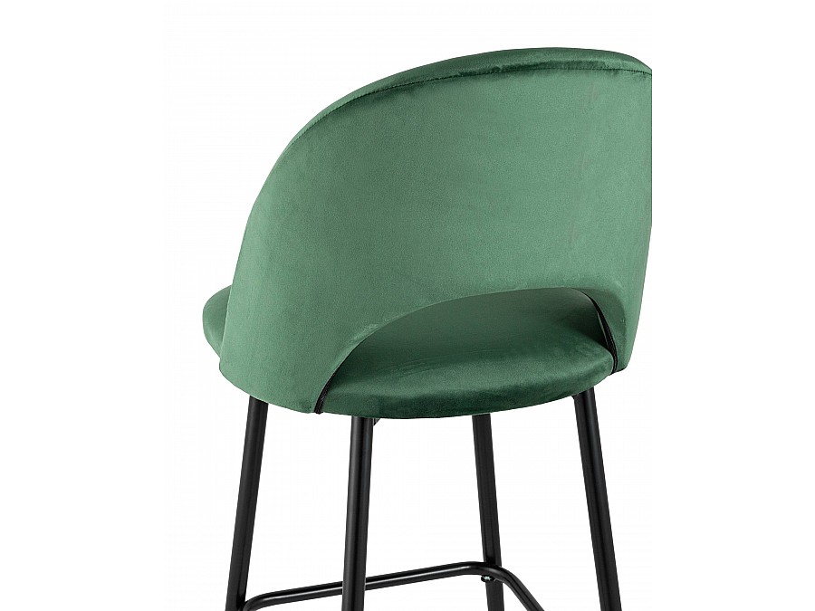 Стул барный Меган велюр зеленый