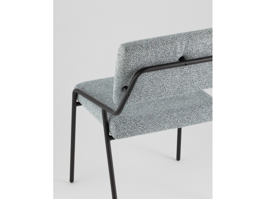 Стул Теллинг шенилл серо-синий