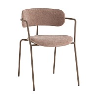 Стул Дженни букле бежевый каркас бежево-серый матовый