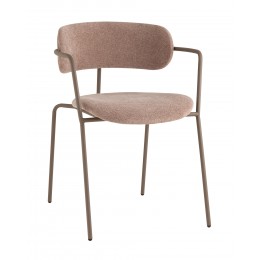 Стул Дженни букле бежевый каркас бежево-серый матовый